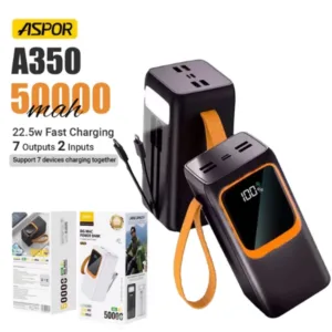 Aspor A350 50000mAh 22.5W Power Bank with Flashlight