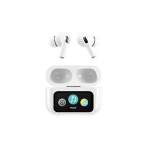 A9 Pro ANC/ENC Wireless Earbuds with Touch Display (White)