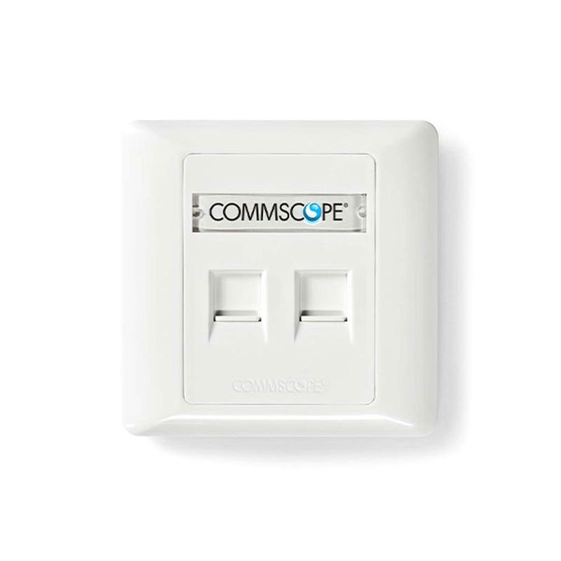 commscope-cat6-dual-port-network-faceplate Commscope Cat6 Dual-Port Network Faceplate