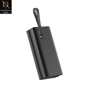 Aspor A337 30000mAh 22.5W LCD Power Bank - Black