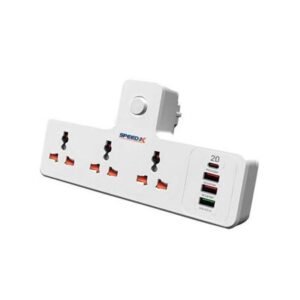 Speed-X 304PUC Power Strip — 3 Sockets, 3 USB-A & 1 USB-C