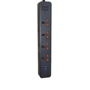 Speed-X 403PUC Power Strip — 4 Sockets, 2 USB-A & 1 USB-C