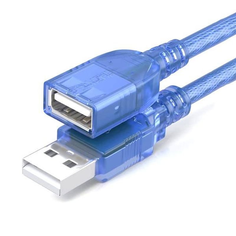 usb-2-0-crystal-blue-extension-cable-1-5m USB 2.0 Crystal Blue Extension Cable - 1.5m