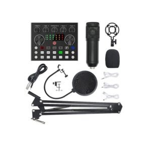 V10 BM-800 Condenser Microphone Set with Sound Card
